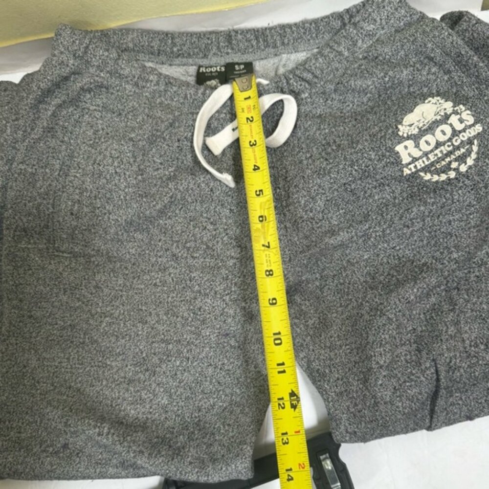 Roots Cotton Salt & Pepper Back Logo Pockets Cuff Sweatpant Track Pants Joggers - Picture 15 of 16